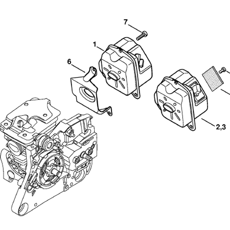 Stihl MS 270 Chainsaw (MS270 C-BZ) Parts Diagram, Muffler