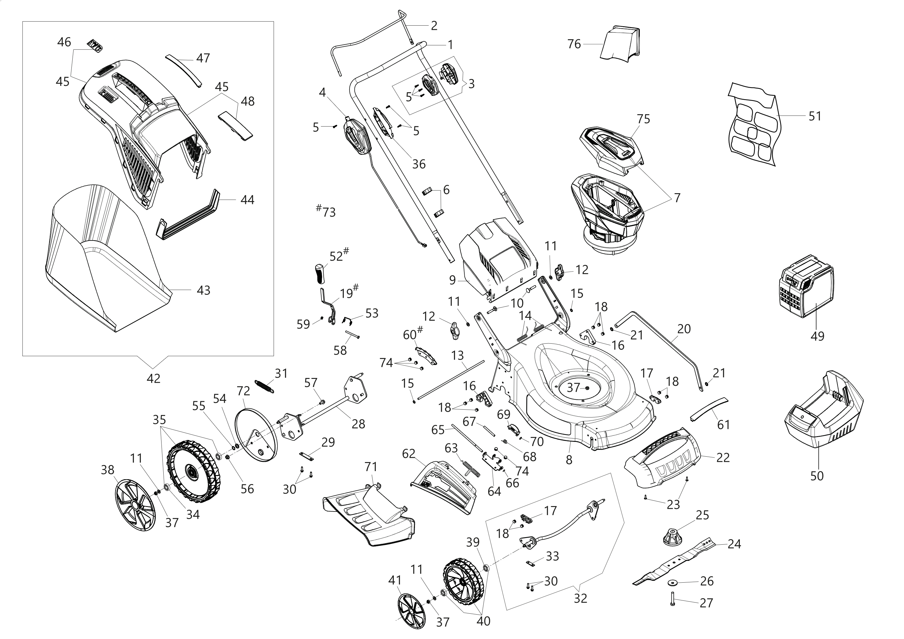 Complete illustrated parts list