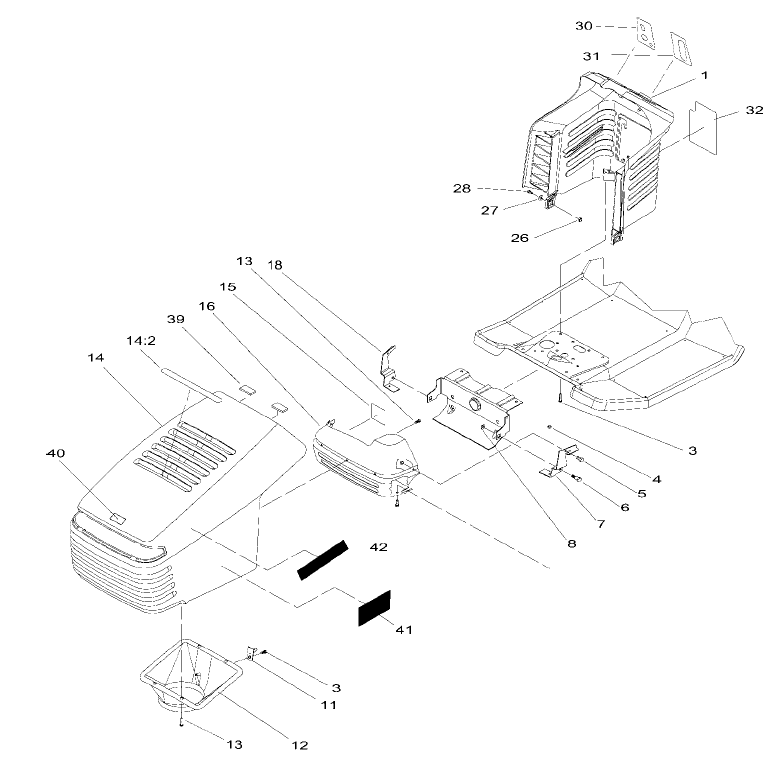 Hood & Tower Assembly