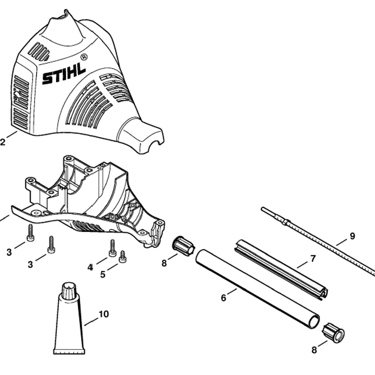 Stihl MM 55 C-E Z Multi Tool Engine (MM 55 C-E Z) Parts Diagram, Engine ...