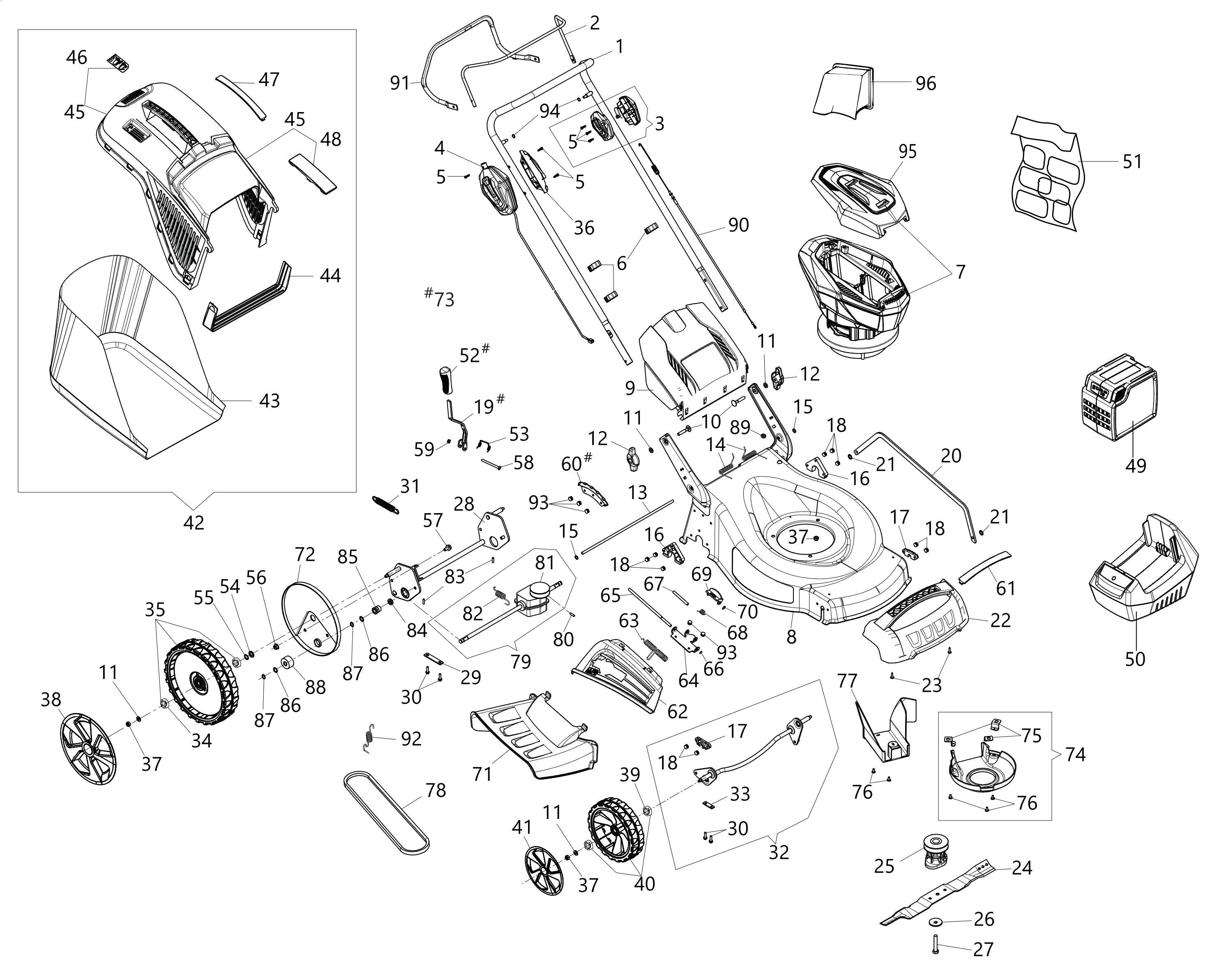 Complete illustrated parts list