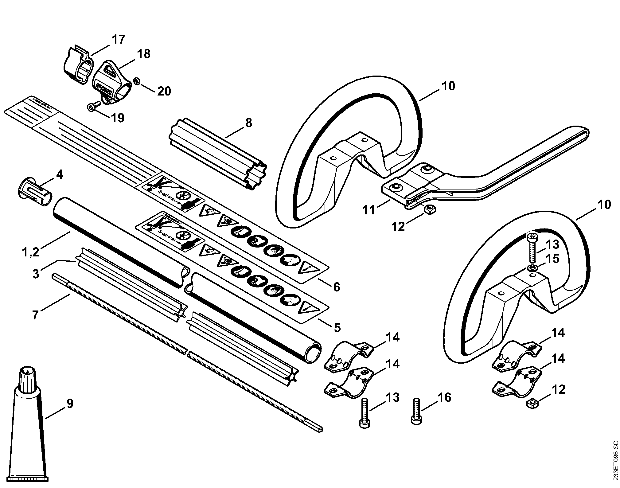 Drive tube assembly FS 55, Loop handle