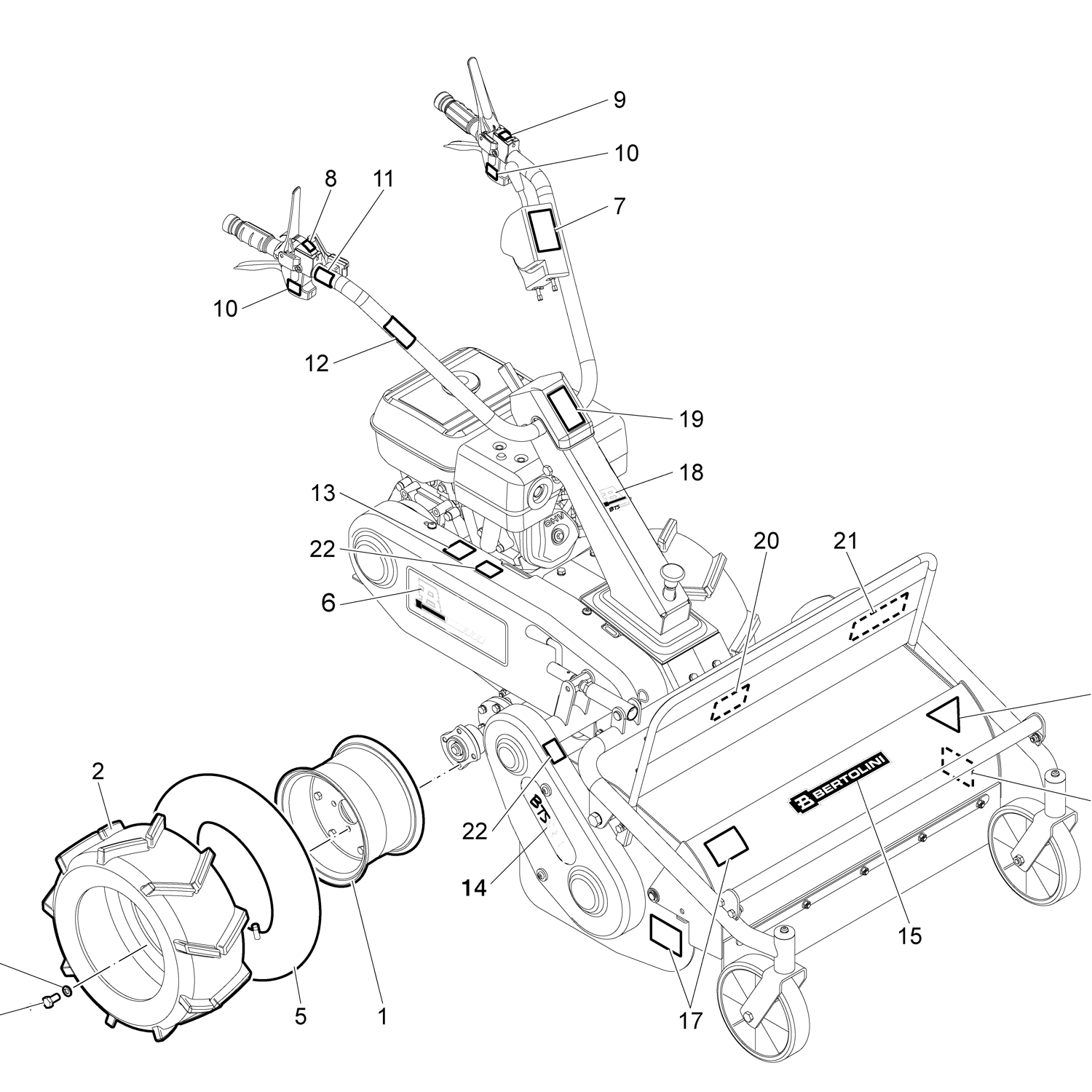 Bertolini Bertolini BTS 65 (BTS 65 (K1100 H)) Parts Diagram, Plate kit