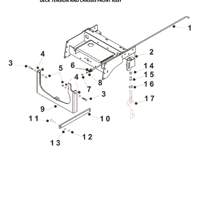 DECK TENSION AND CHASSIS FRONT ASSY