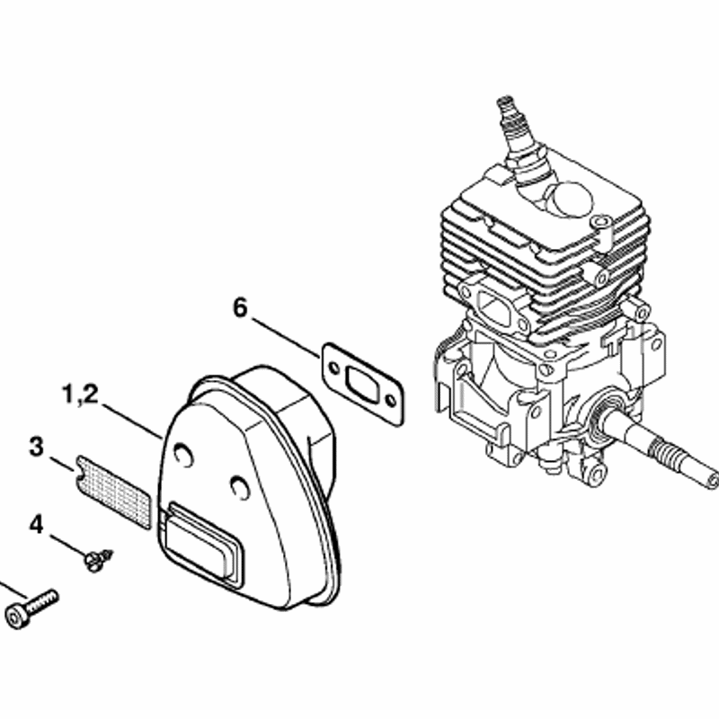 Stihl FS 56 BRUSHCUTTER (FS56RC-E) Parts Diagram, Muffler