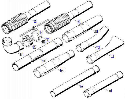 PLEATED HOSE - BLOWER TUBE