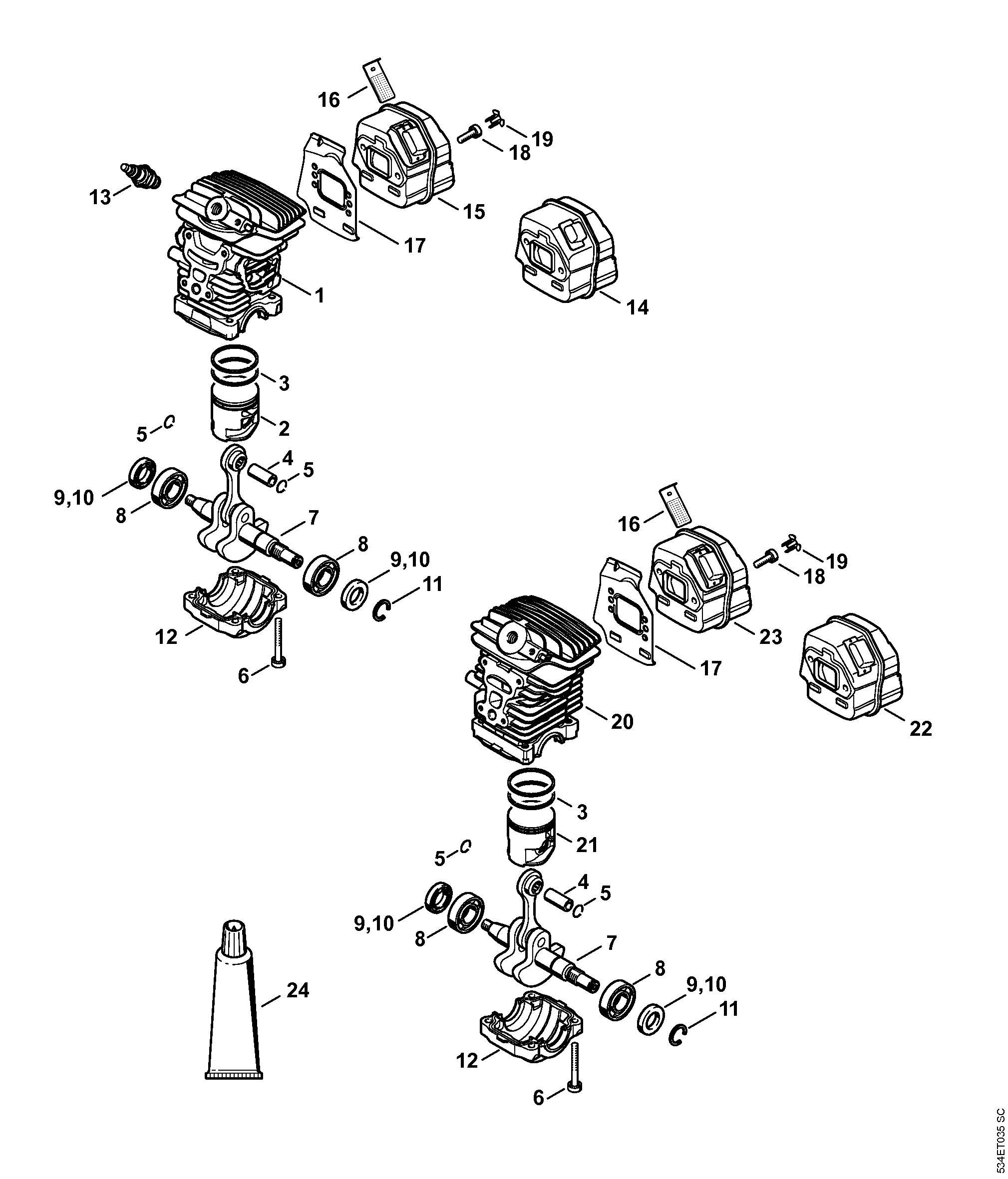 Stihl MS 181 Chainsaw (MS1812Mix) Parts Diagram, Carburetor C1Q-S268