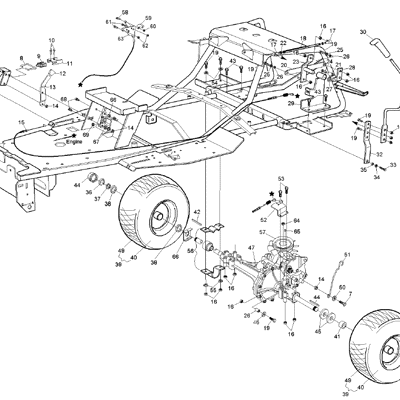 Rear Axle & Control Pedals