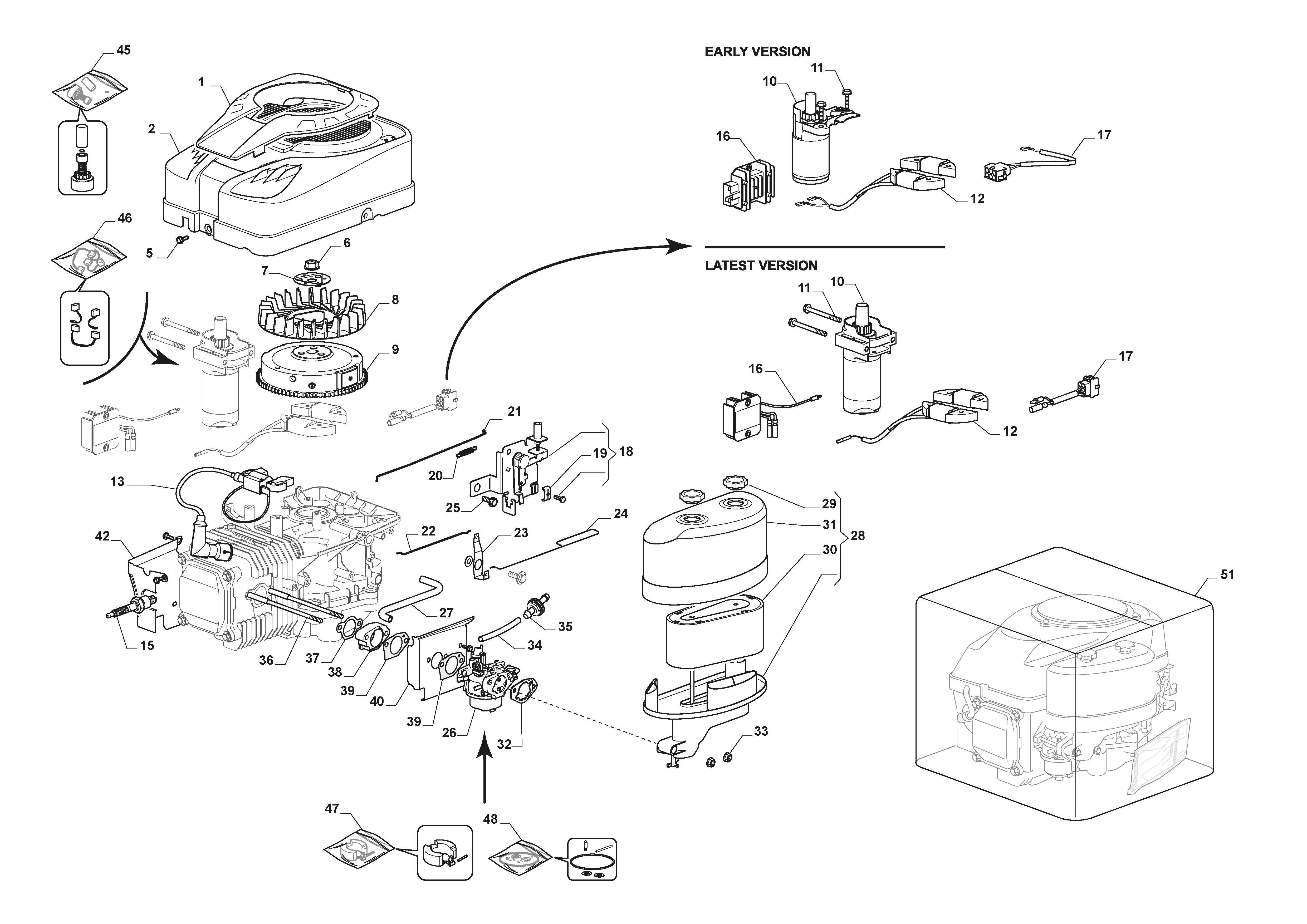 Engine - Carburettor, Air Cleaner Assy