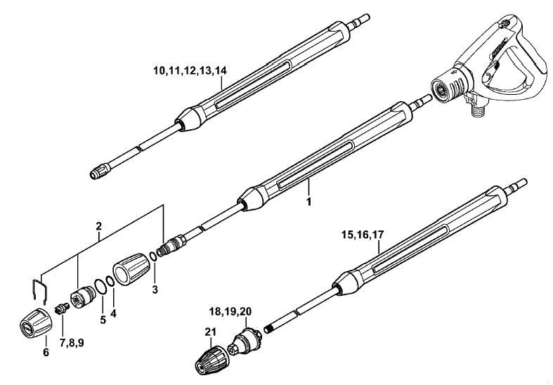 Spray lance-wand