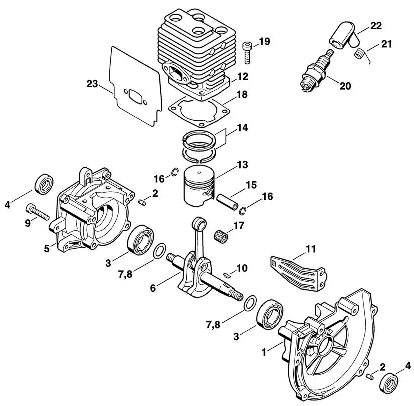 A-Crankcase, Cylinder
