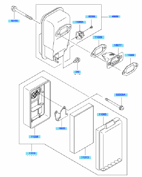 Air Filter	 Muffler