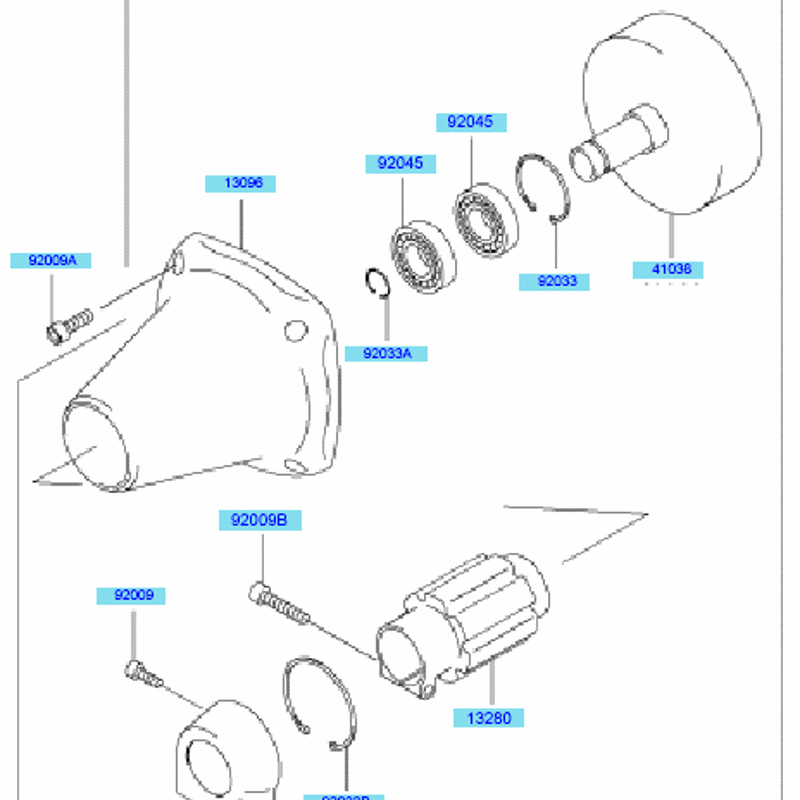Kawasaki KBH35A (HA035B-BS50) Parts Diagram, Housing