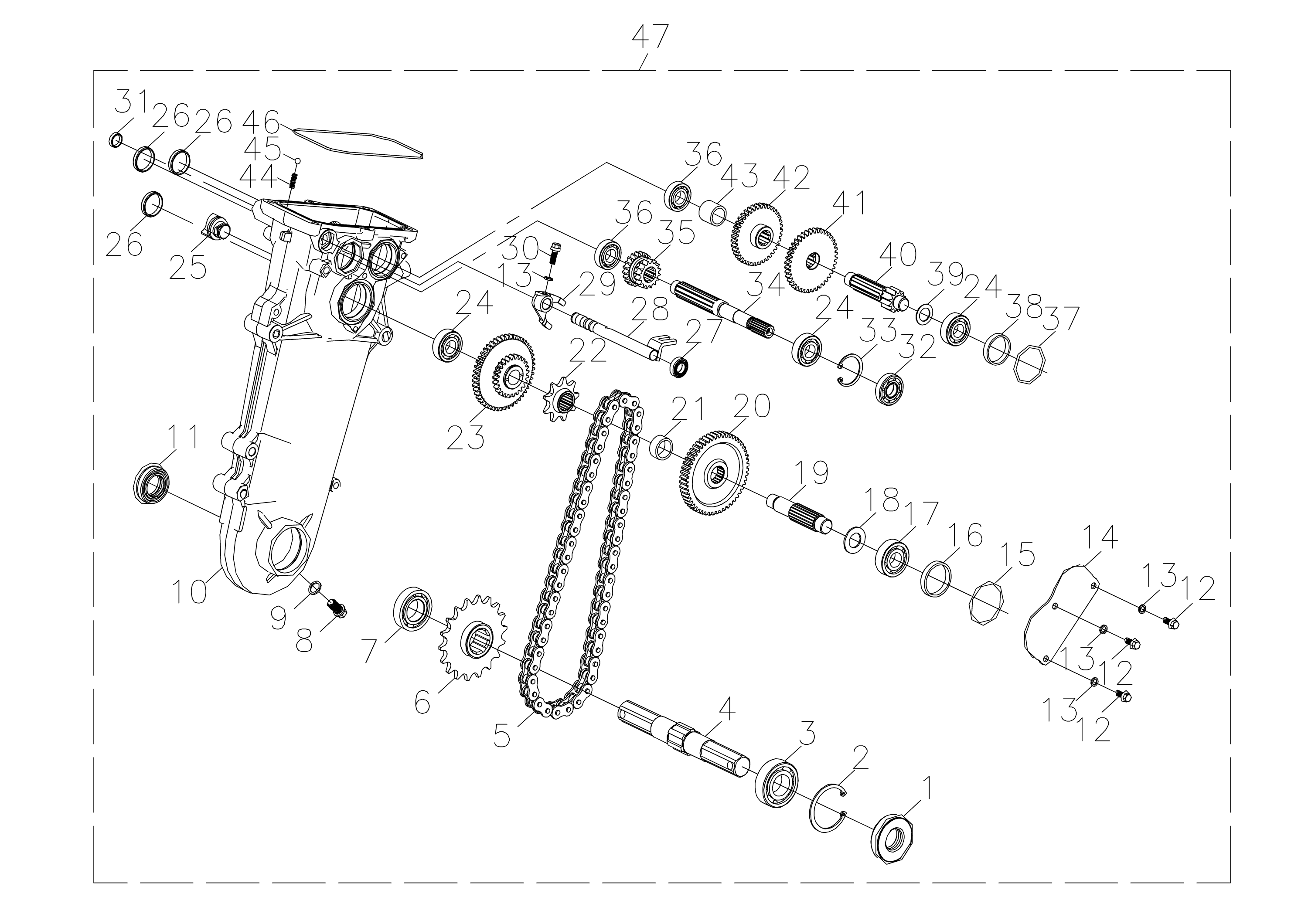 Set of pinions