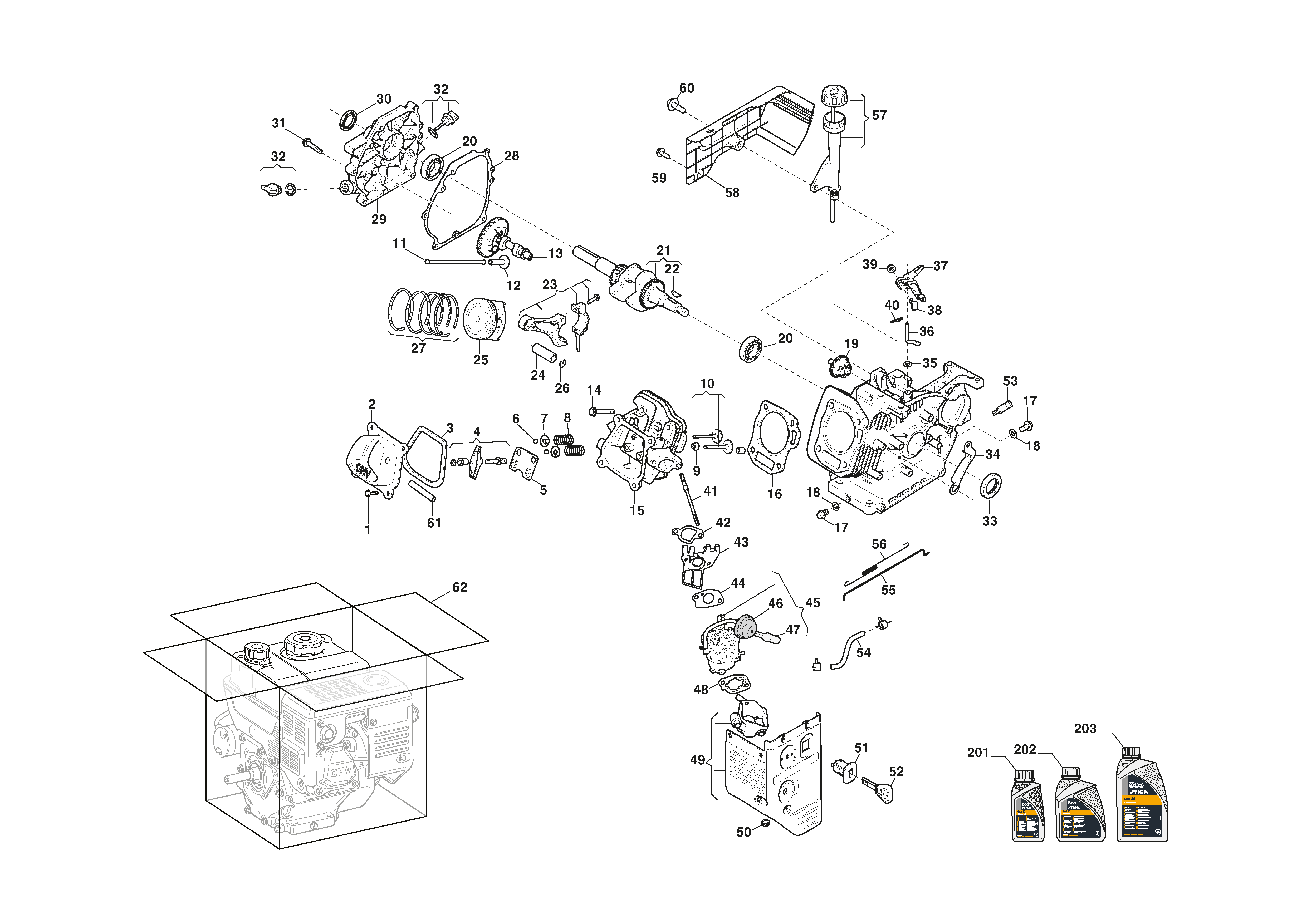  Piston, Crankshaft