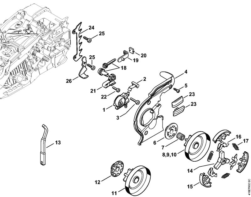 MS193CEZ-C-OIL-PUMP-&-CLUTCH