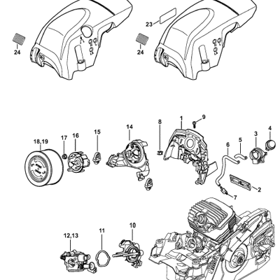 Stihl MS 271 Chainsaw (MS271 Z) Parts Diagram, Cylinder Stihl MS 271 Chainsaw (MS271 Z) Parts Diagram, Cylinder
