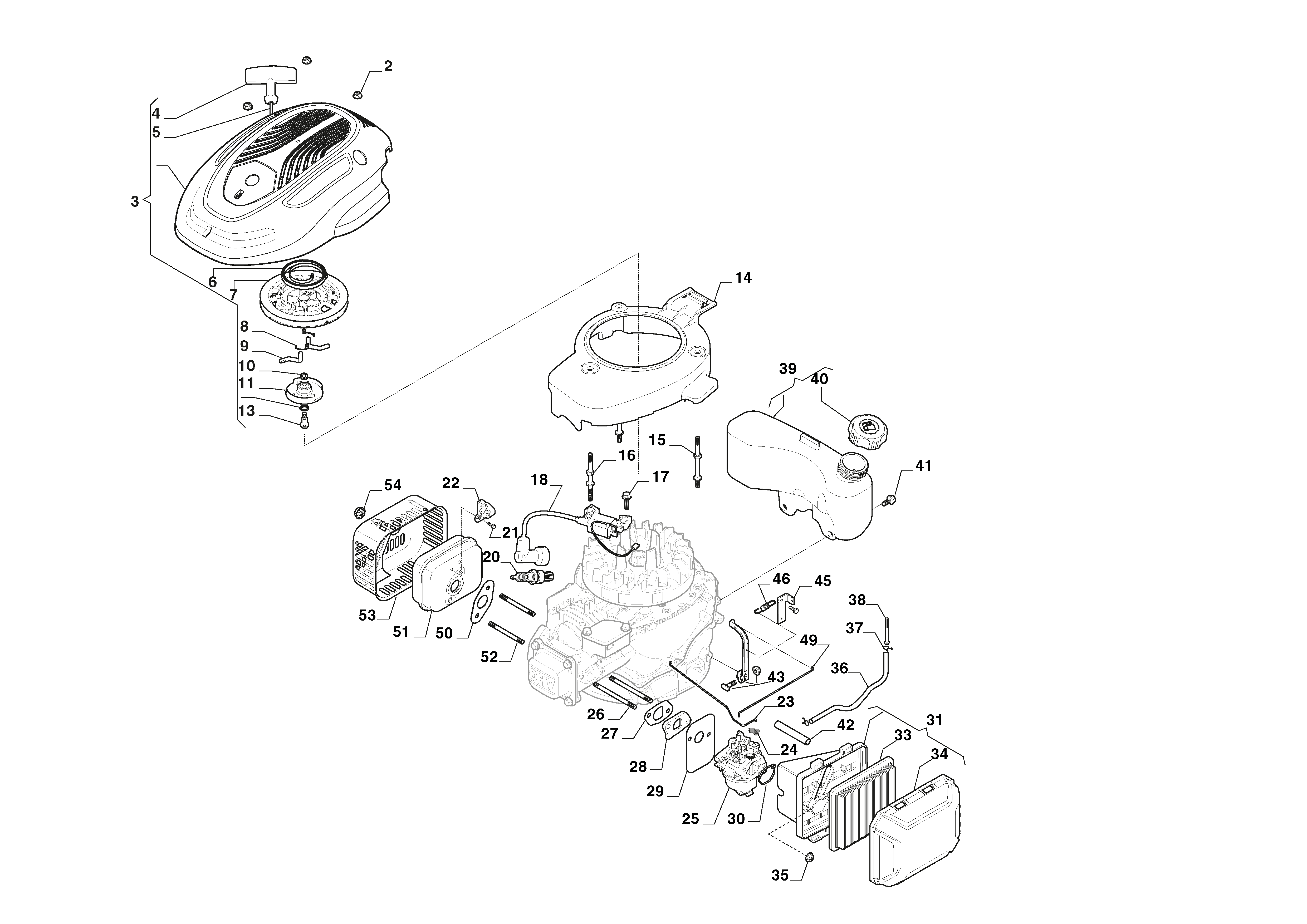  Carburettor, Tank