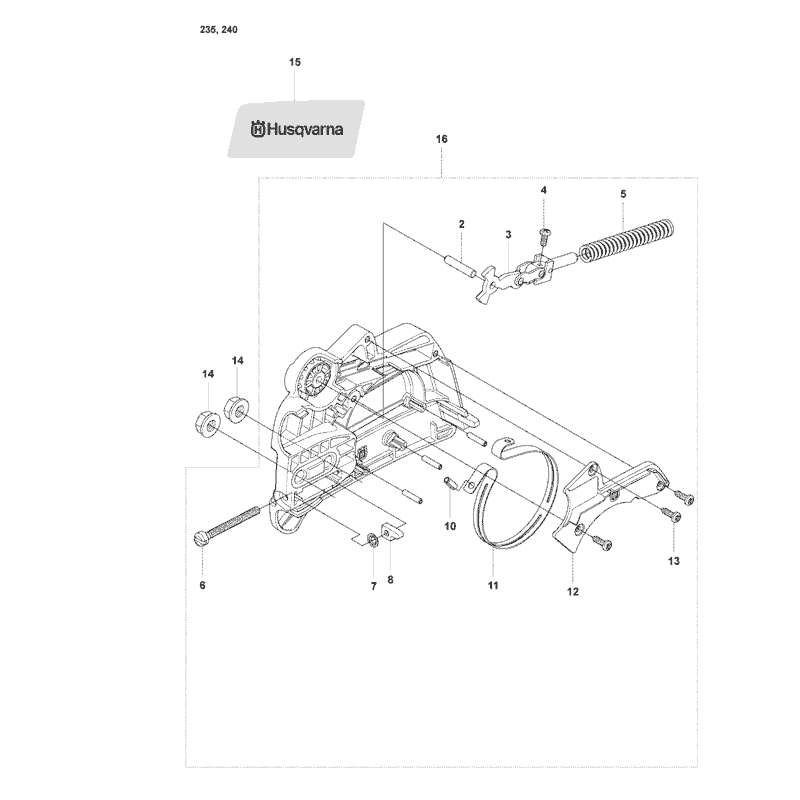 Husqvarna 235e Chainsaw (2008) Parts Diagram, Page 2