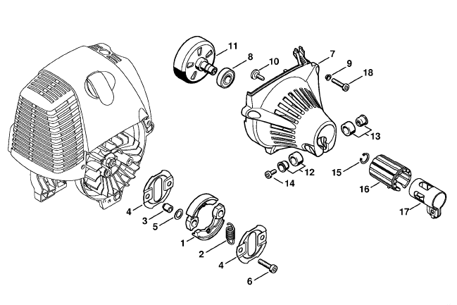 Clutch, Fan housing