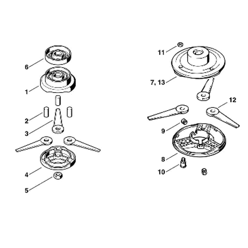 Stihl FS 76 Brushcutter (FS76) Parts Diagram, N-Cutting tools Polycut