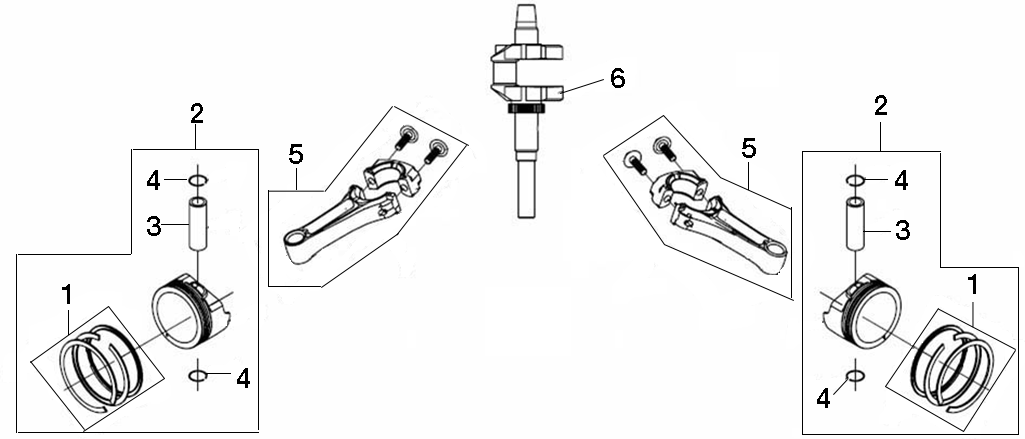 Crankshaft and piston