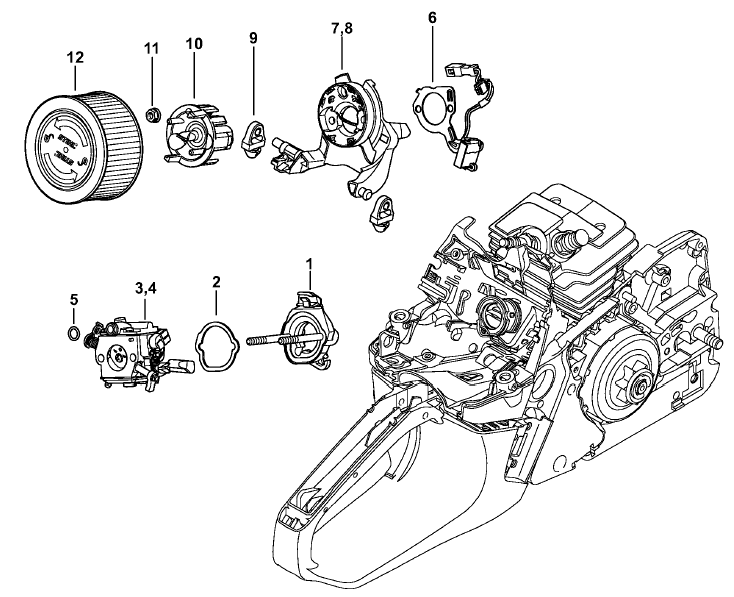 日本　名勝図解　第壱編 Stihl (MS241 C) Parts Diagrams