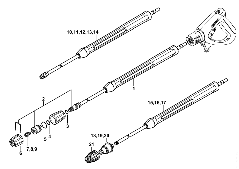 Spray lance-wand