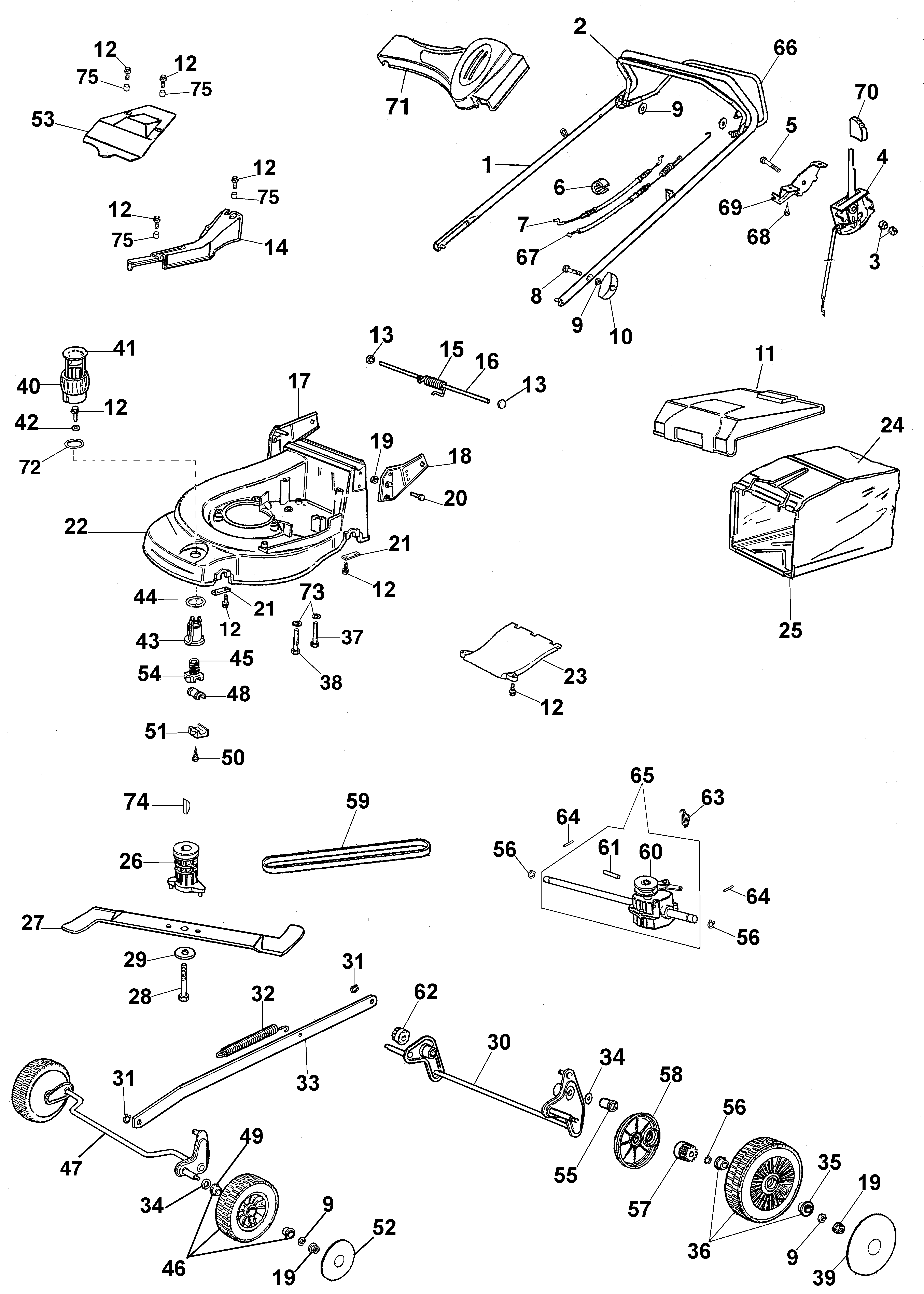 Complete illustrated parts list