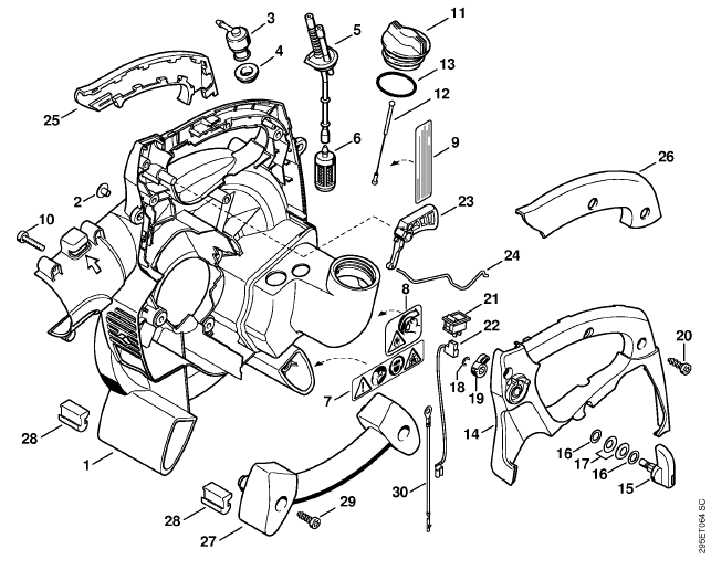 X Fan housing inside BG 85 (45.2001)
