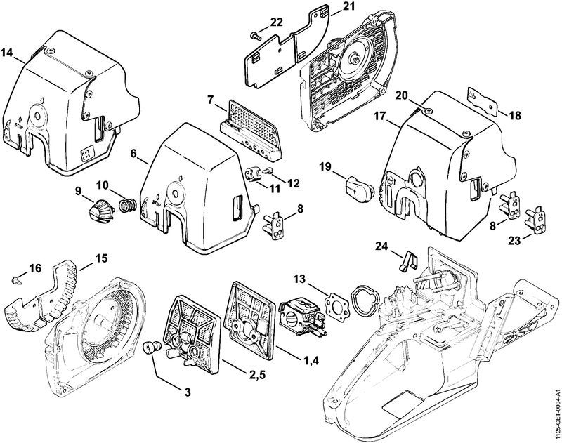 Stihl 034 Parts Diagrams
