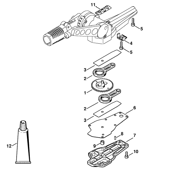 Blade drive gear