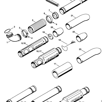 Stihl BR 600 Backpack Blower (BR 600) Parts Diagram, Pleated Stihl BR 600 Backpack Blower (BR 600) Parts Diagram, Pleated
