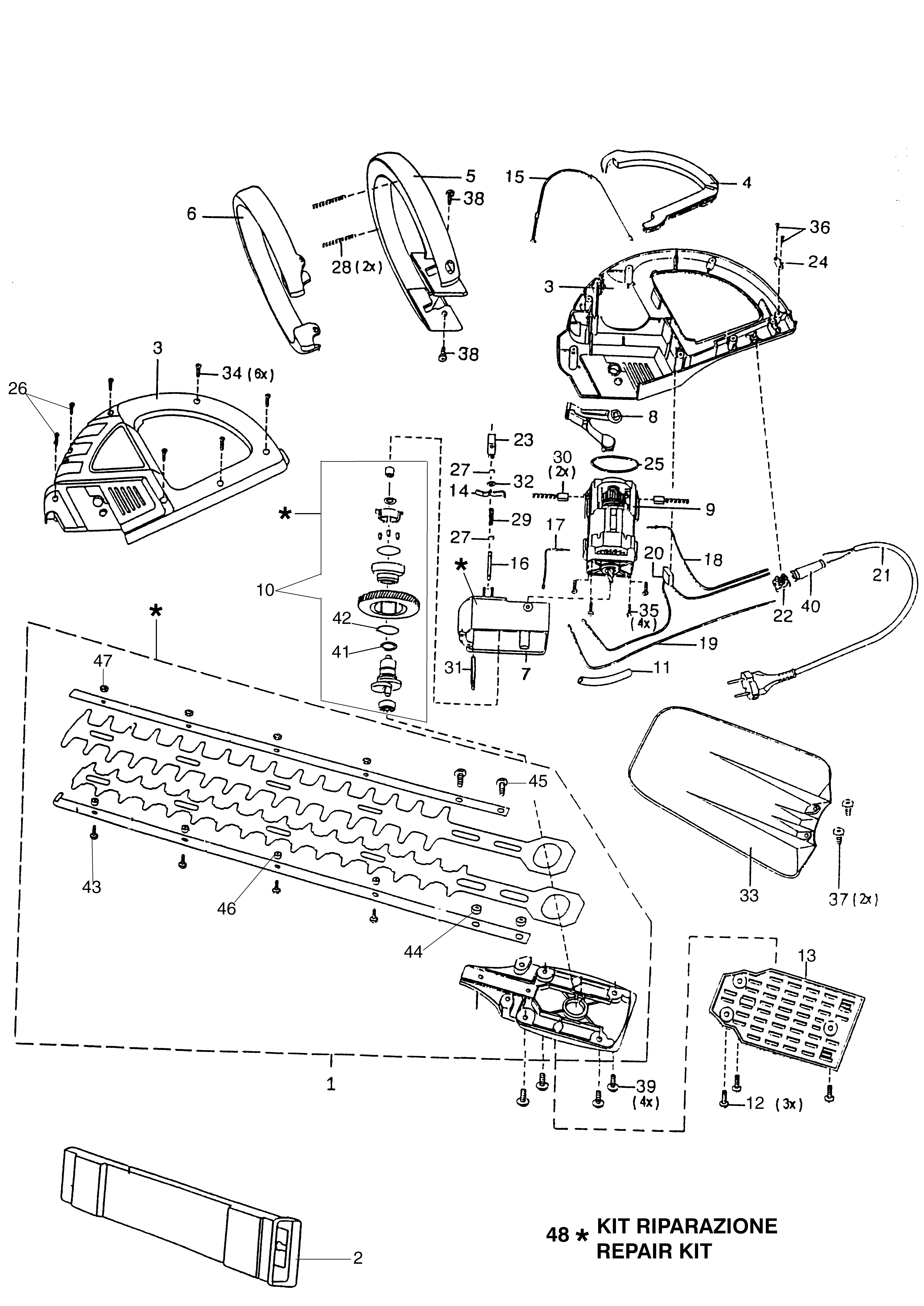 Complete illustrated parts list