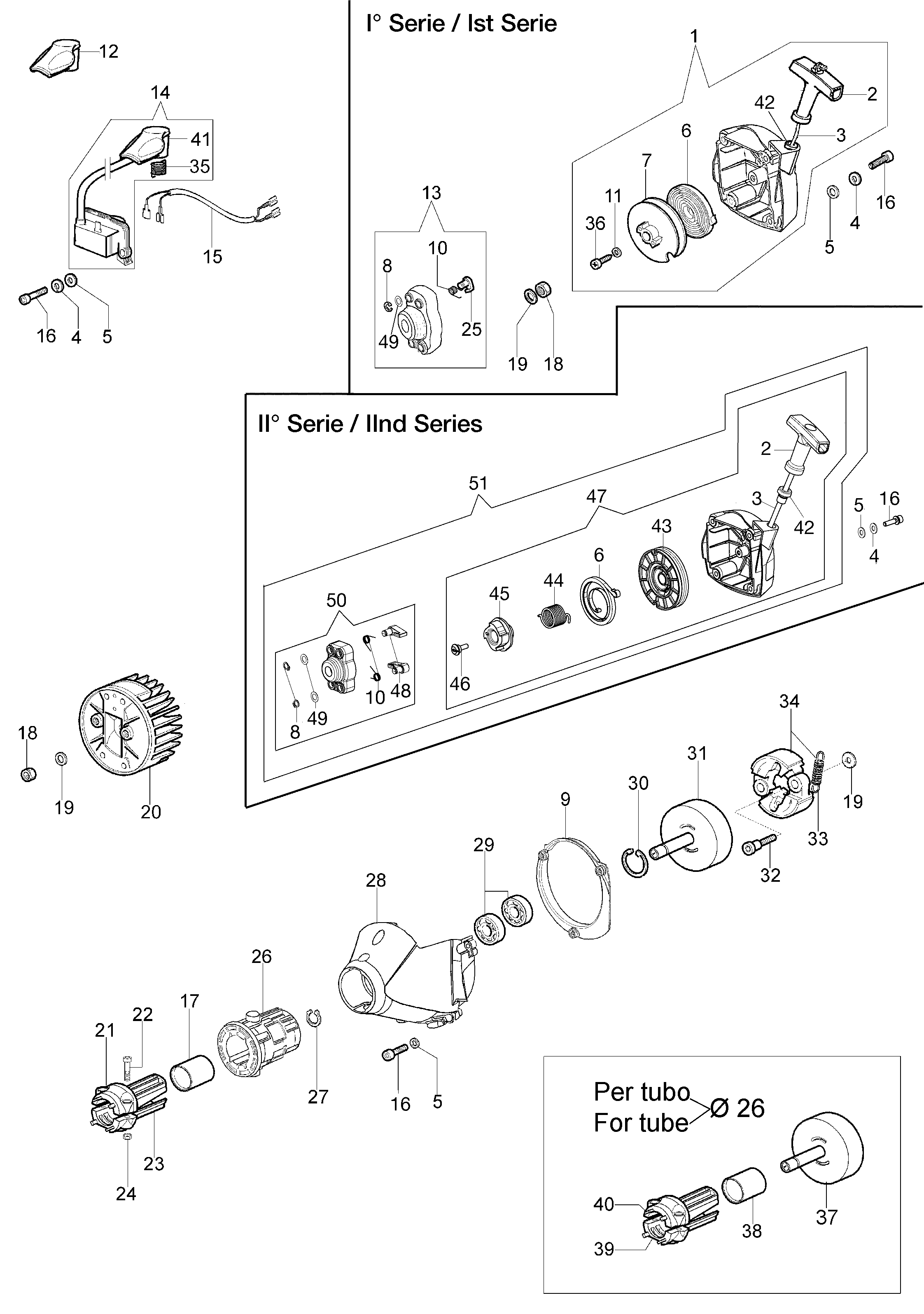 Starter assy and clutch