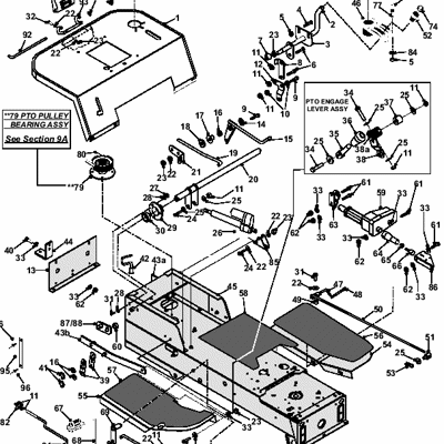 Hand Clutch-Brake Control Model Running Board & Rear Body Assemblies from Serial no 00126...
