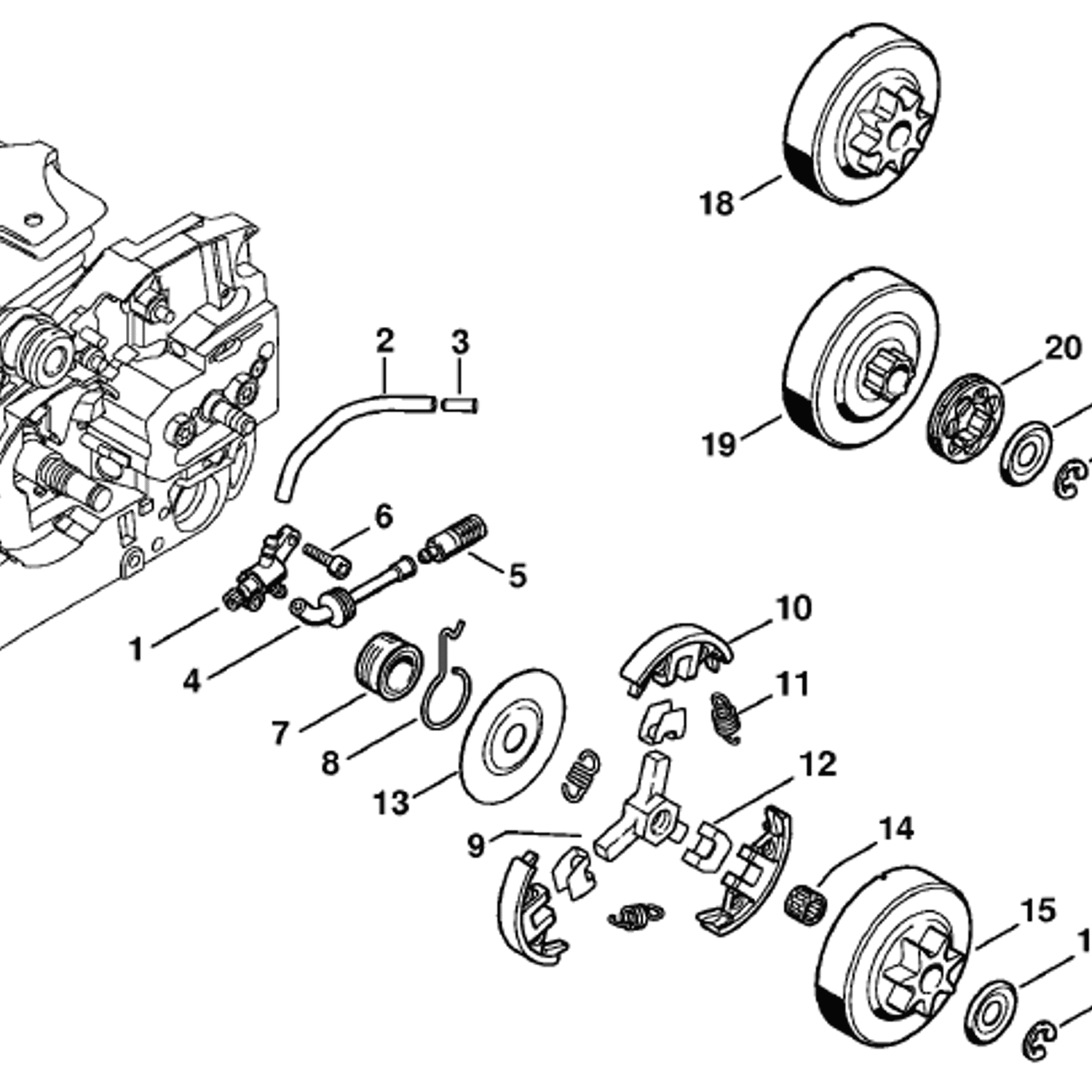 Stihl MS 270 Chainsaw (MS270 C-B) Parts Diagram, Oil pump
