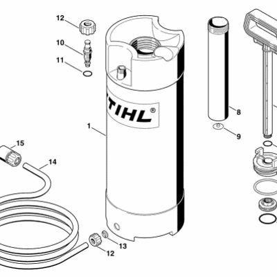 P-Pressurized water tank