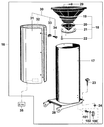 feed chute ge325 - ge335