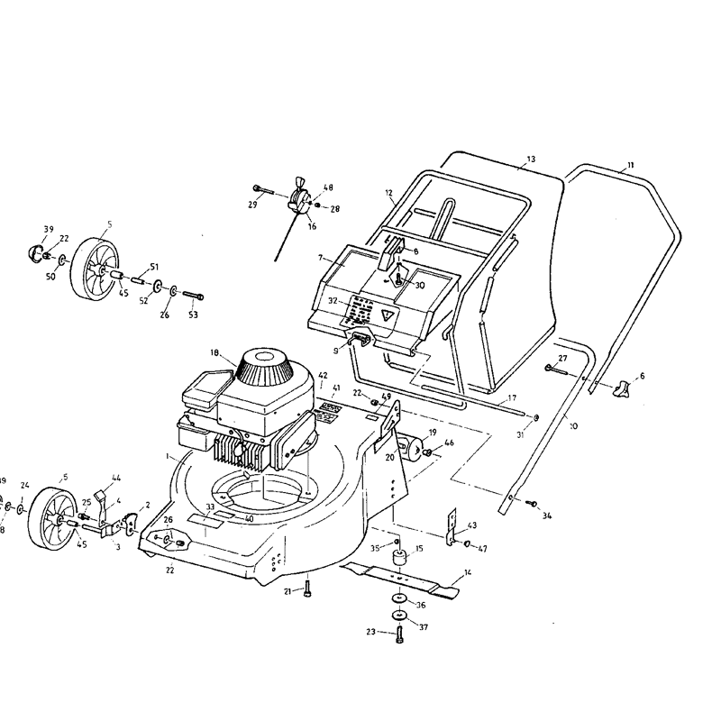 Mountfield MP85305 (01-1993) Parts Diagram, Page 1