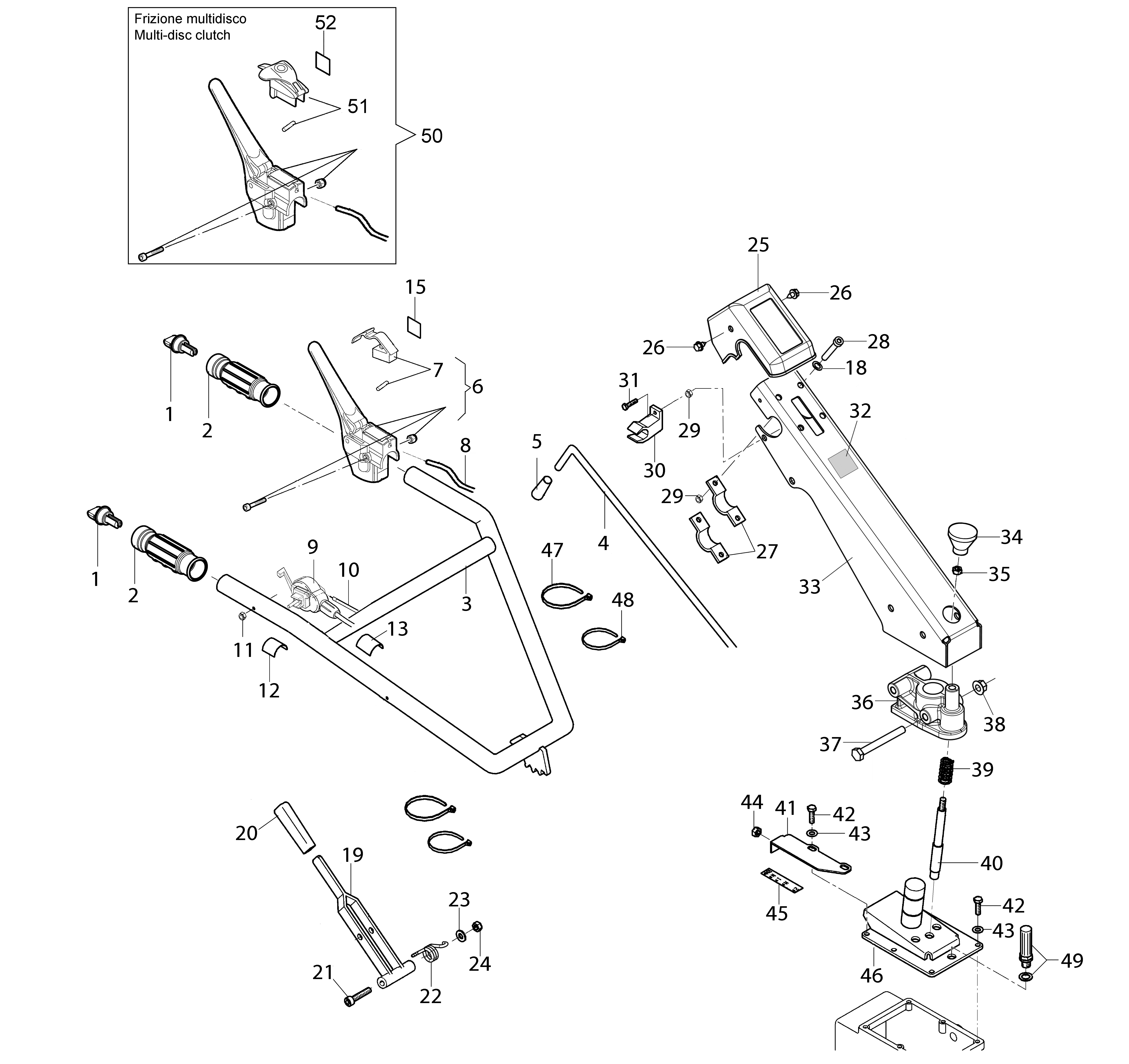 Handlebar and controls