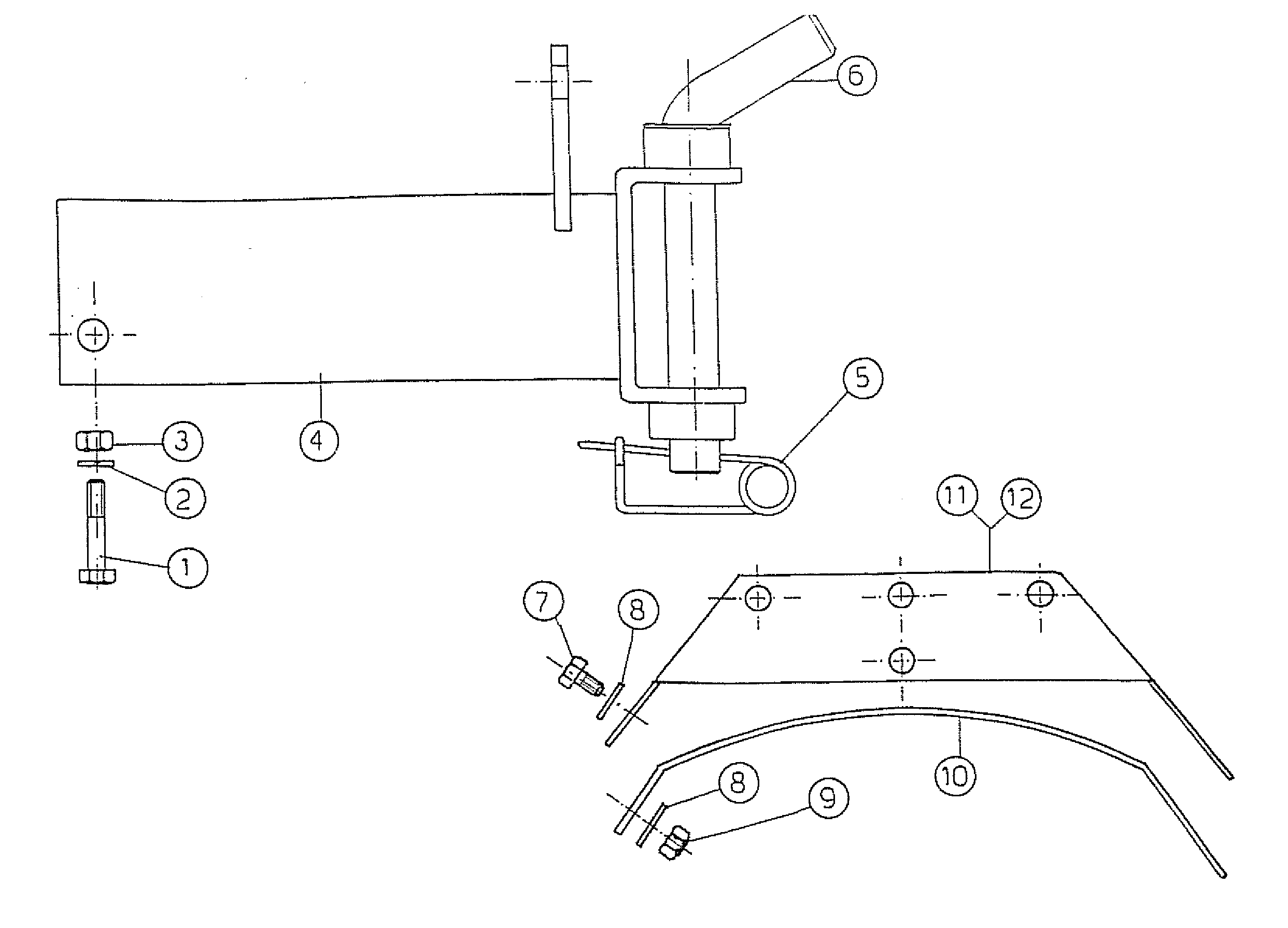 Fix plate (Drag bar)