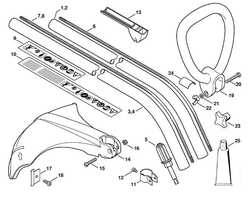 Drive tube assembly, Loop handle