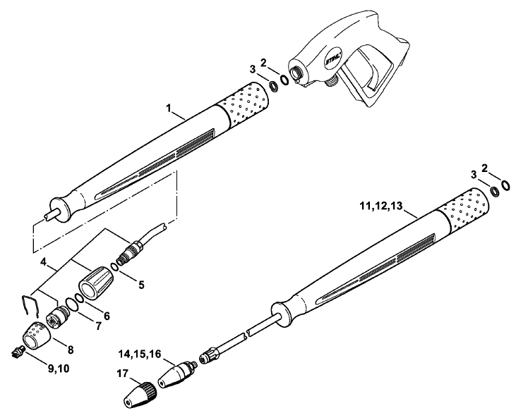 Spray lance-wand