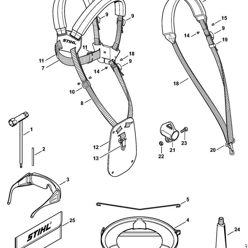 Stihl FSA 90 Cordless Brushcutter (FSA 90) Parts Diagram, F TOOLS