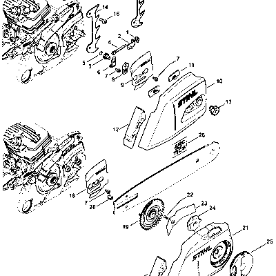 Stihl MS 261 Chainsaw (MS261 CBM 2-Mix) Parts Diagram, Chain Stihl MS 261 Chainsaw (MS261 CBM 2-Mix) Parts Diagram, Chain