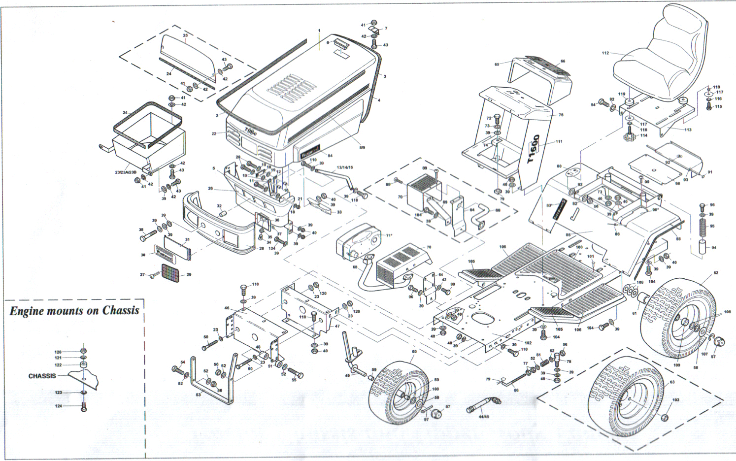 TRACTOR CHASSIS AND UPPER BODY PANELS