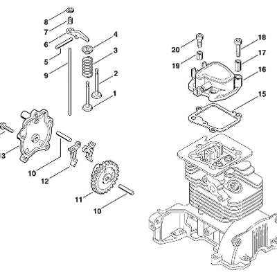 Stihl FS 25-4 Brushcutter (FS25-4) Parts Diagram, A-Crankcase Stihl FS 25-4 Brushcutter (FS25-4) Parts Diagram, A-Crankcase