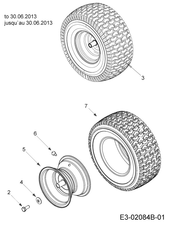 Rear wheels