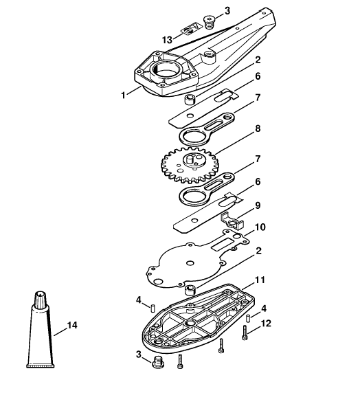 Blade drive gear 0Á